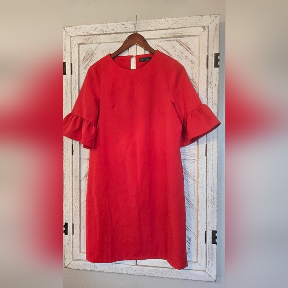 sunnow Dresses & Skirts - Elegant Red Long Sleeve Dress